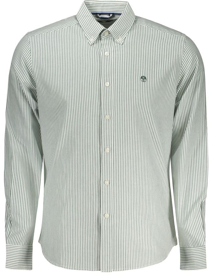 North Sails North Sails Green Cotton Men Shirt Wit