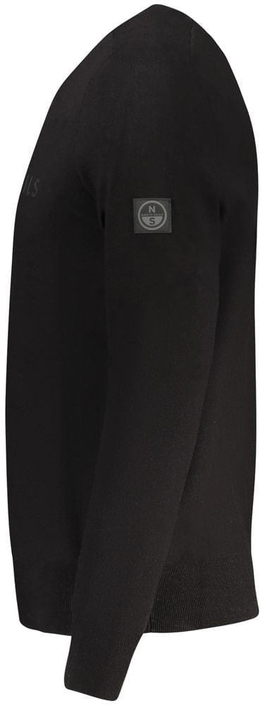 North Sails Black Viscosa Men Sweater Zwart