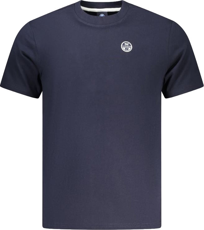 North Sails Blue Cotton Men's T-Shirt Blauw