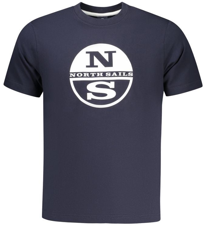 North Sails Blue Cotton Men T-Shirt Bruin