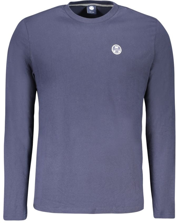 North Sails Blue Cotton Men's T-Shirt Blauw