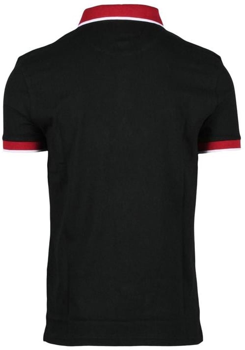 North Sails Black Cotton Polo Shirt Zwart