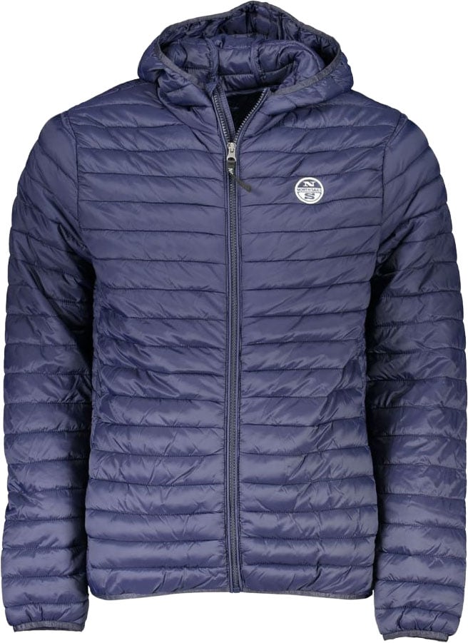 North Sails Blue Polyamide Men Jacket Blauw