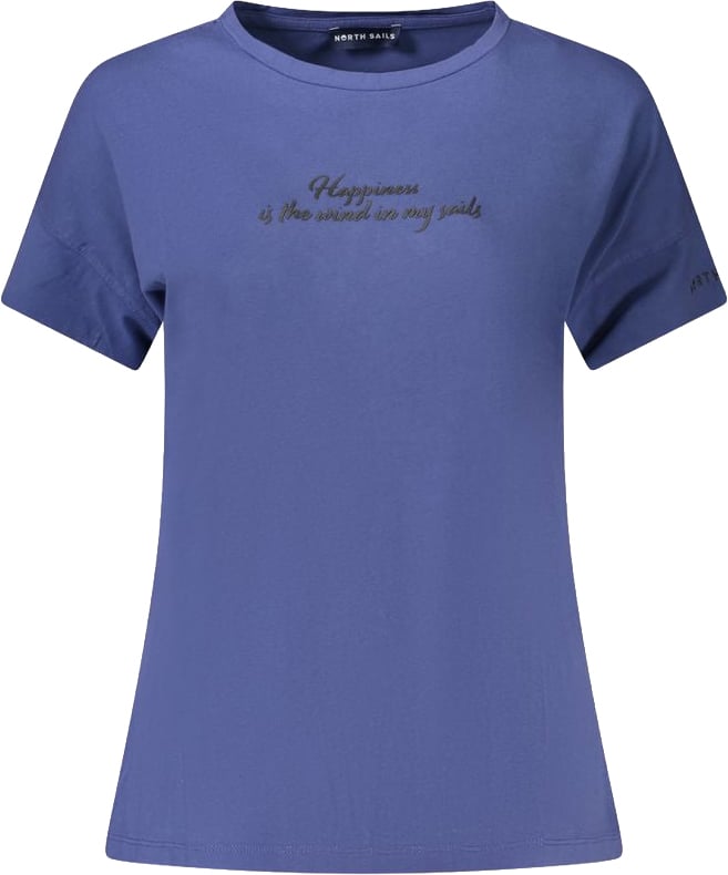 North Sails Blue Cotton Women T-Shirt Blauw