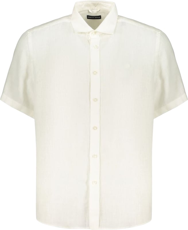 North Sails White Linen Men's Shirt Wit