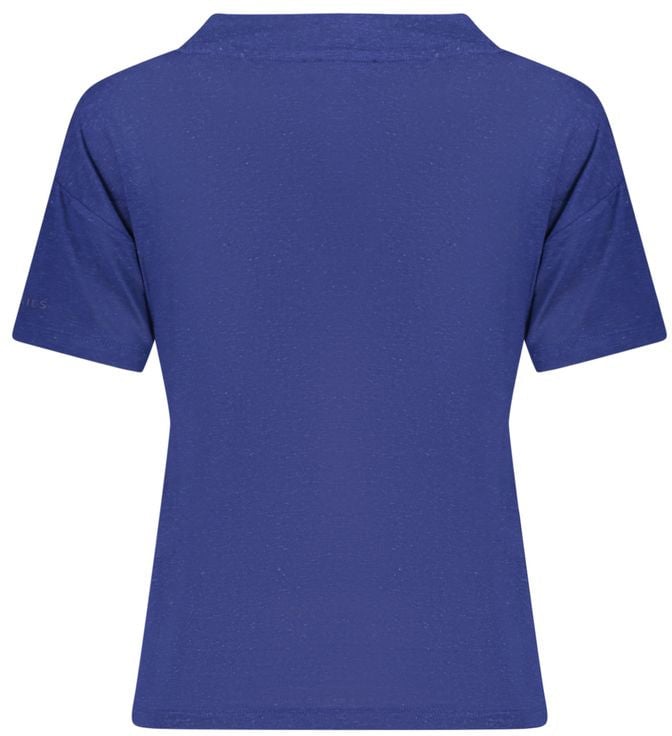 North Sails Blue Viscose Woman T-Shirt Blauw
