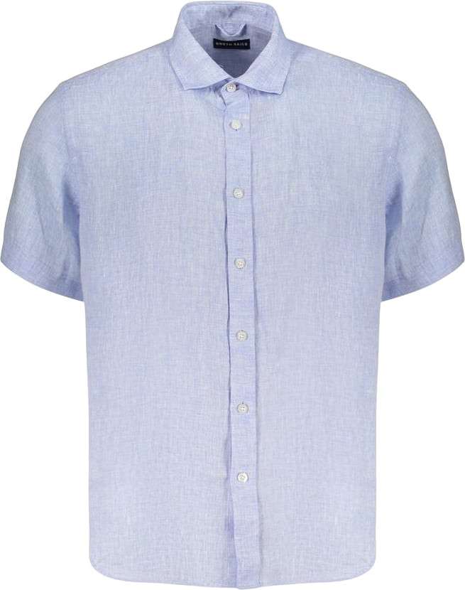 North Sails Azzurro Linen Mens Shirt Blauw