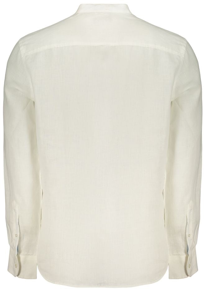 North Sails White Linen Men's Shirt Wit
