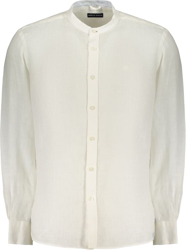 North Sails White Linen Men's Shirt Wit