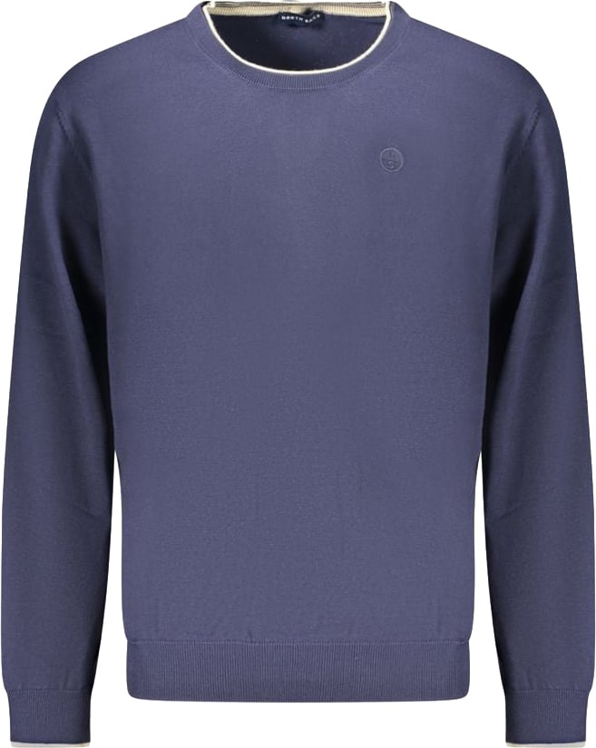North Sails Blu Cotton Uomo Shirt Blauw