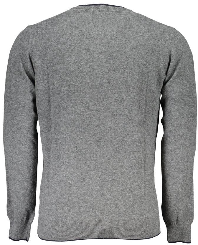 North Sails Gray Fabric Men's Sweater Grijs