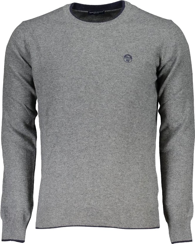 North Sails Gray Fabric Men's Sweater Grijs