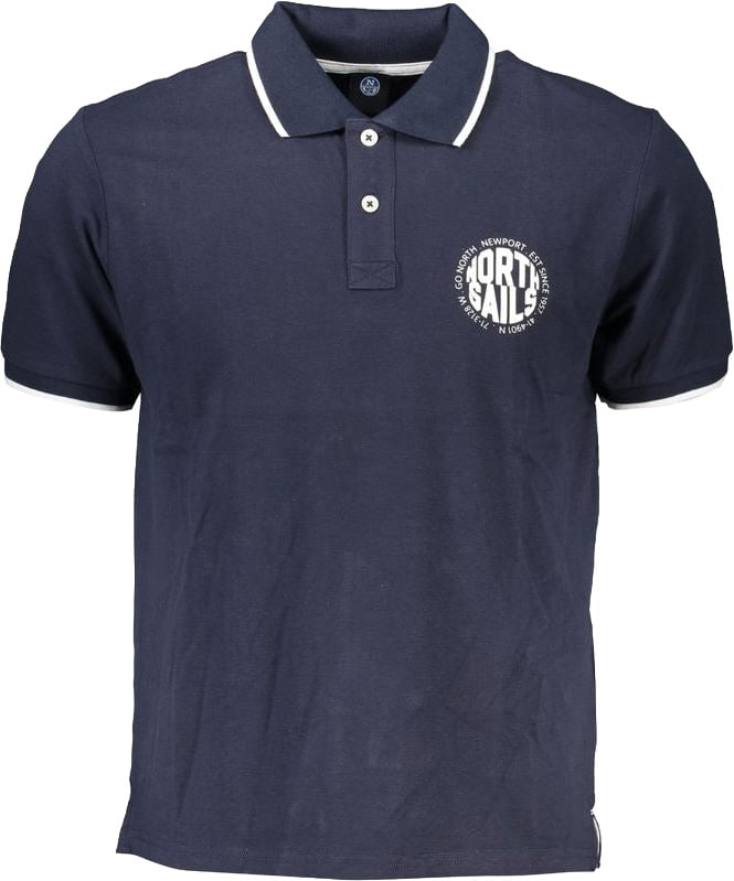 North Sails Blu Cotton Men Polo Blauw
