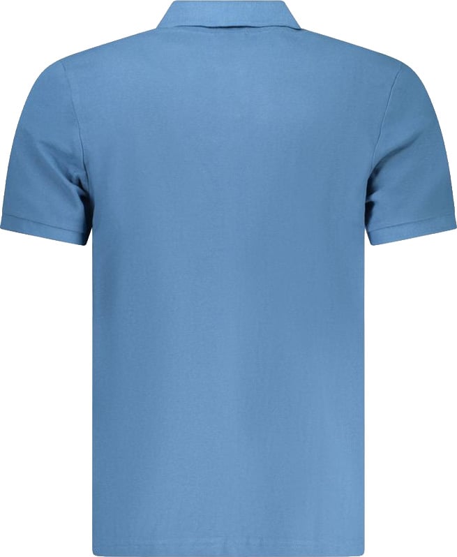 North Sails Blue Cotton Men Polo Shirt Blauw