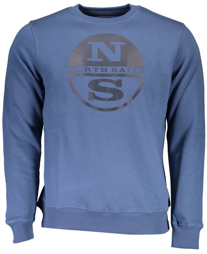 North Sails Blu Cotton Men's Sweatshirt Blauw