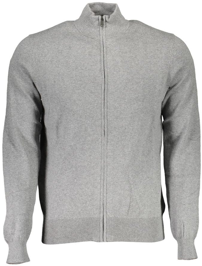 North Sails Grigio Cotton Men Cardigan Grijs