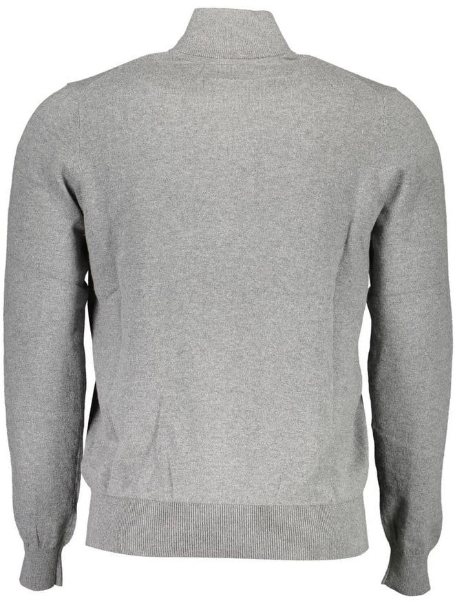 North Sails Grigio Cotton Men Cardigan Grijs
