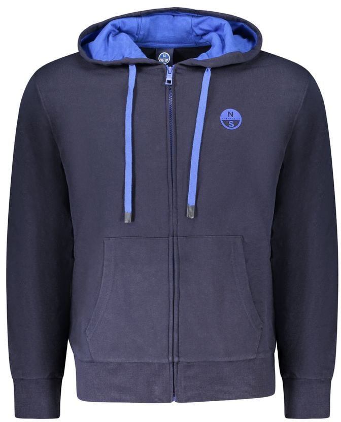 North Sails North Sails Blue Cotton Men Sweatshirt Blauw