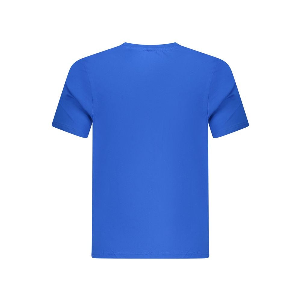 North Sails Blue Cotton Men T-Shirt Blauw