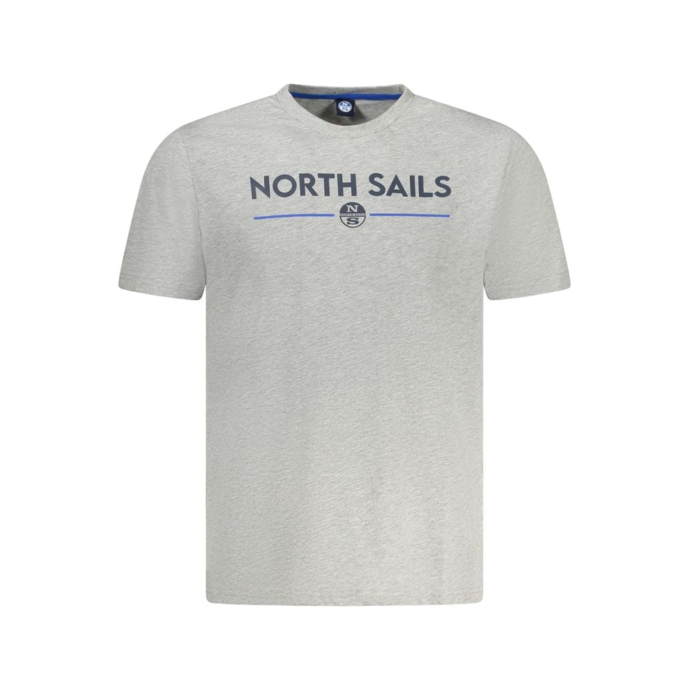 North Sails Grigio Cotton Men T-Shirt Grijs