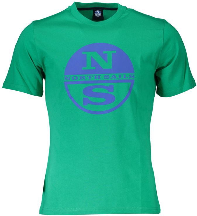 North Sails Green Cotton Men T-Shirt Groen