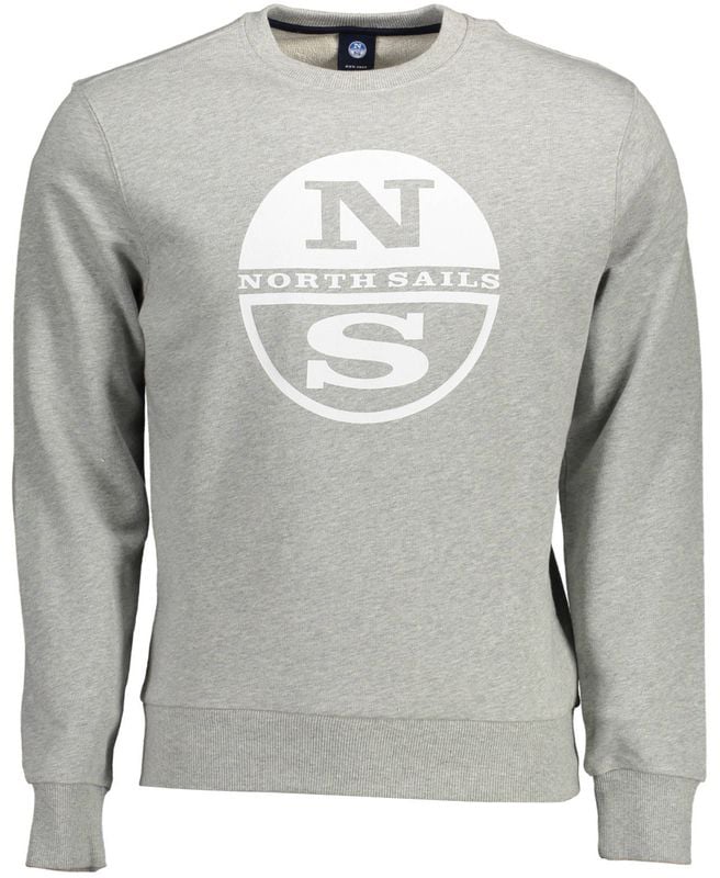 North Sails North Sails Grigio Cotton Men Sweatshirt Grijs