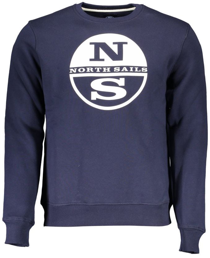 North Sails Gray Cotton Men Sweatshirt Grijs