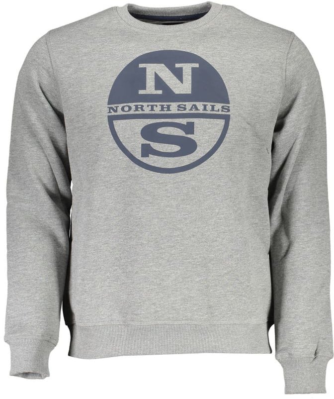 North Sails North Sails Gray Cotton Men Sweater Grijs