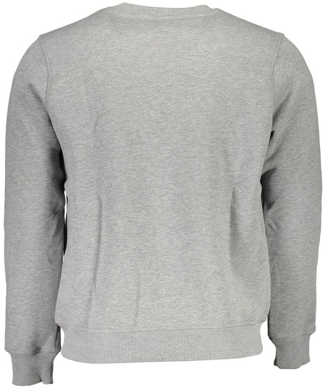 North Sails Gray Cotton Men Sweater Grijs
