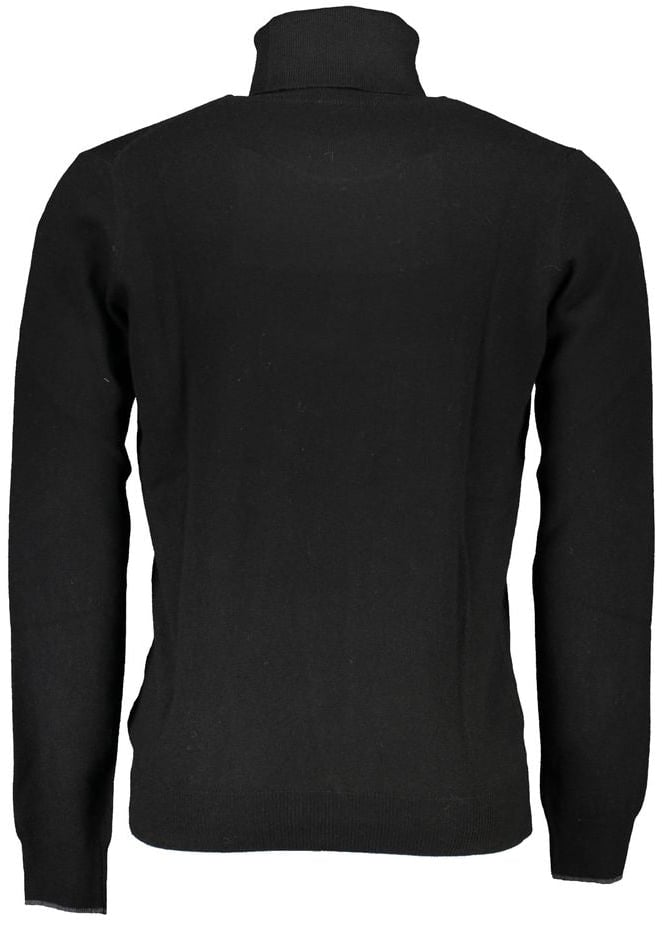 North Sails North Sails Black Poliammide Men Sweater Zwart