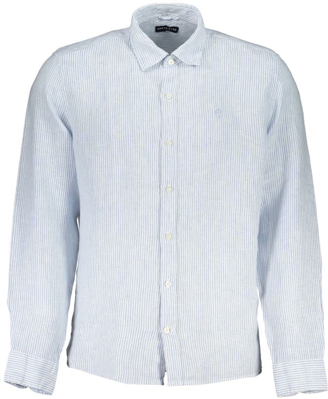 North Sails Azzurro Linen Men Shirt Blauw