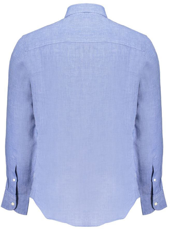 North Sails North Sails Blu Linen Men Shirt Blauw