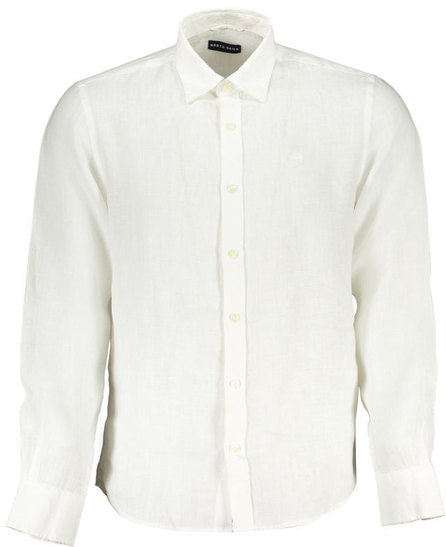 North Sails Bianco Lino Mens Shirt Wit