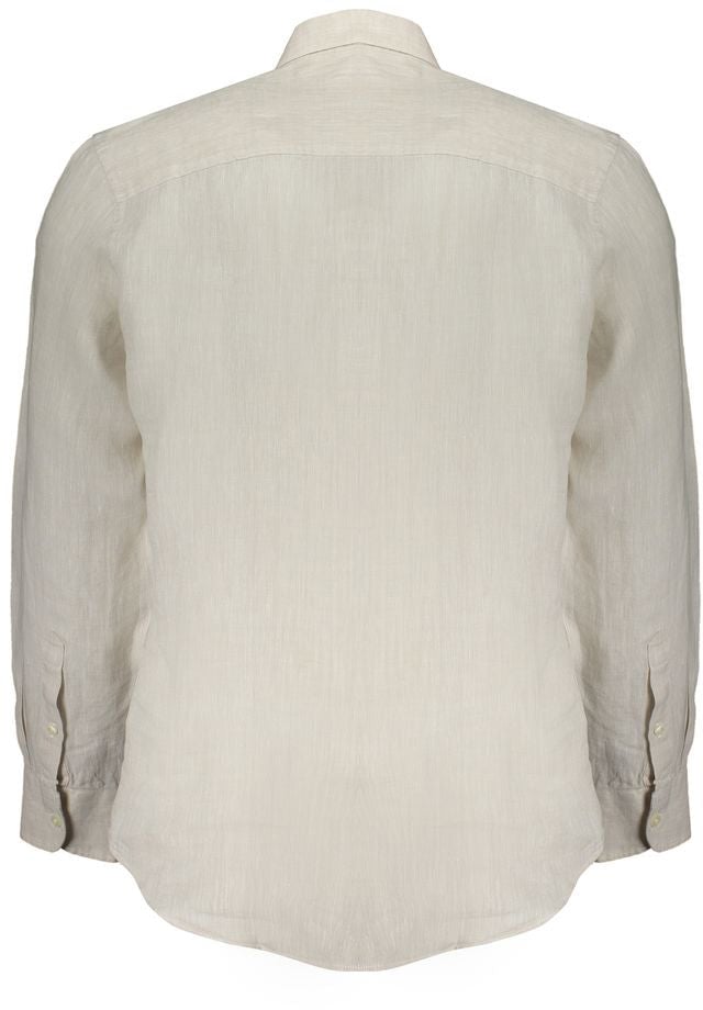 North Sails Beige Linen Men Shirt Beige