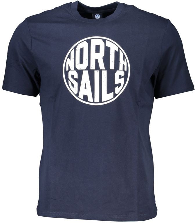 North Sails North Sails Blu Cotton Men T-Shirt Blauw