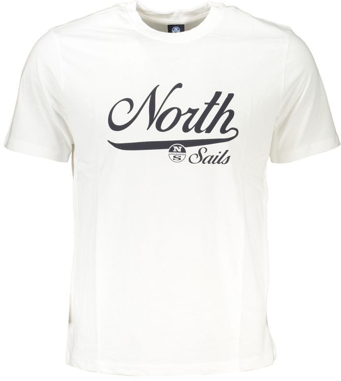 North Sails North Sails Bianco Cotton Men T-Shirt Wit