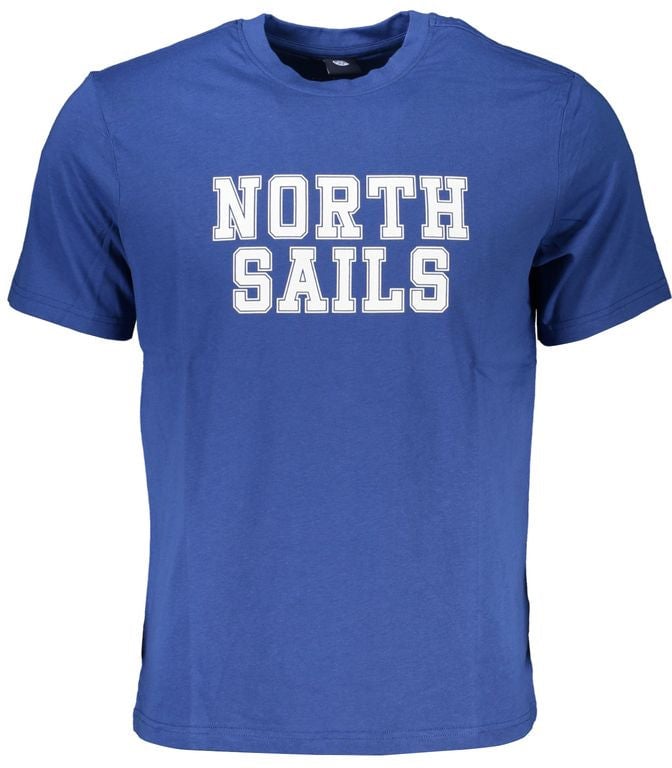 North Sails Blue Cotton Men's T-Shirt Blauw