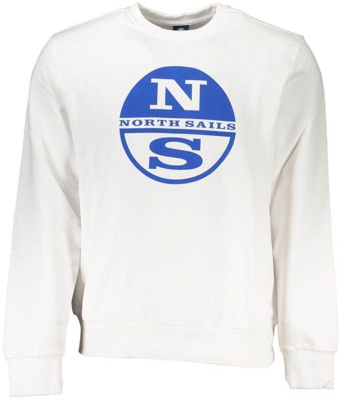 North Sails North Sails White Cotton Men's Sweatshirt Wit