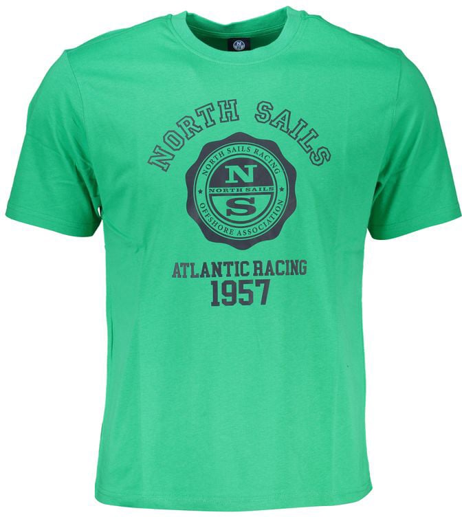 North Sails Verde Cotton Men T-Shirt Groen