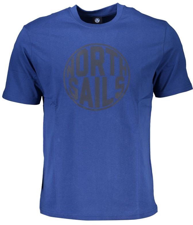 North Sails Blue Cotton Men's T-Shirt Blauw