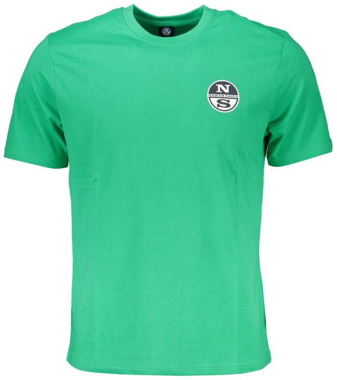 North Sails Verde Cotton Men T-Shirt Groen