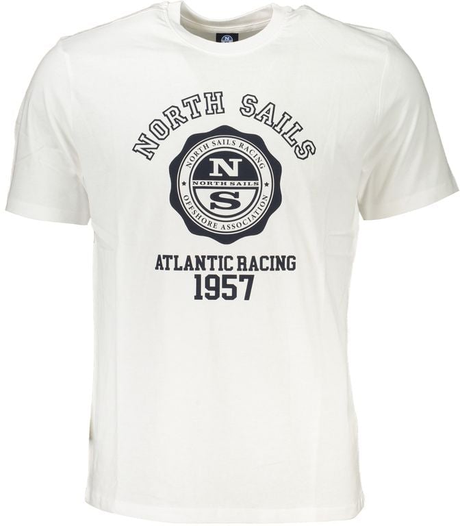 North Sails Bianco Cotton Men T-Shirt Wit