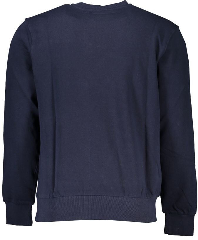 North Sails Blue Cotton Men Sweater Blauw