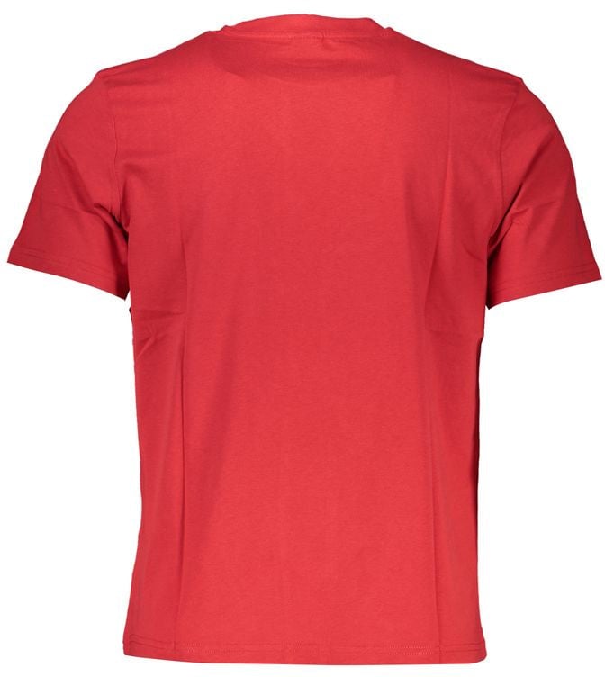North Sails Red Cotton Men T-Shirt Rood