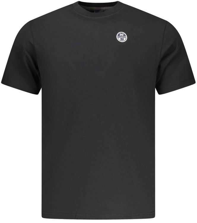 North Sails North Sails Nero Cotton Men T-Shirt Zwart
