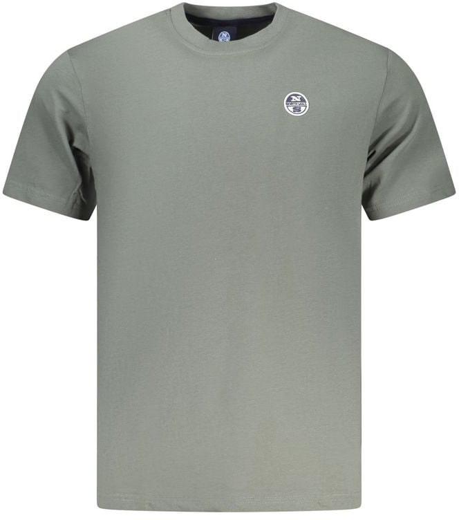 North Sails North Sails Verde Cotton Mens T-Shirt Groen
