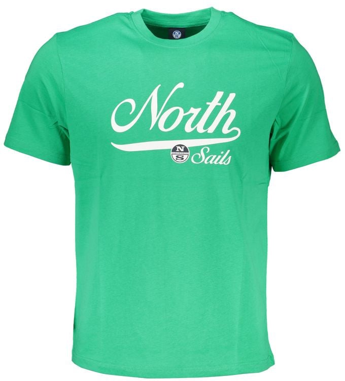 North Sails Verde Cotton Men T-Shirt Groen