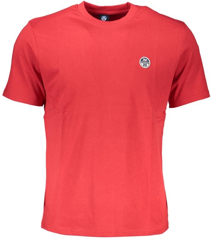 North Sails Rosso Cotton Men T-Shirt Rood