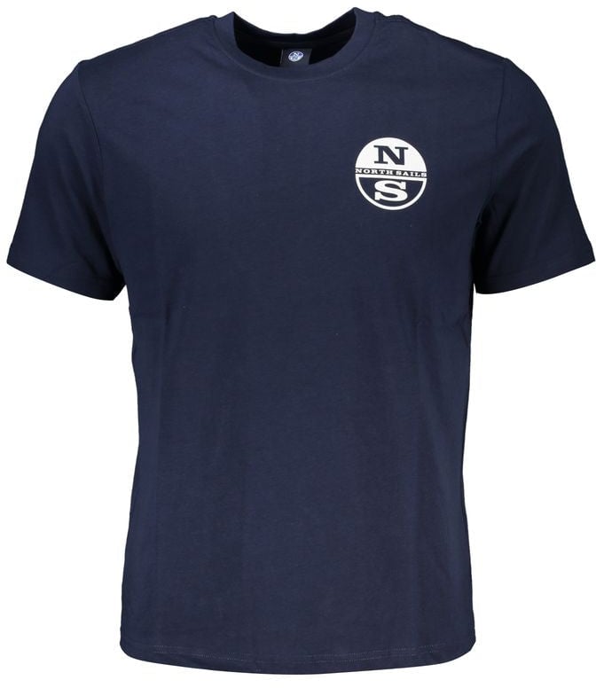 North Sails Blue Cotton Men's T-Shirt Blauw