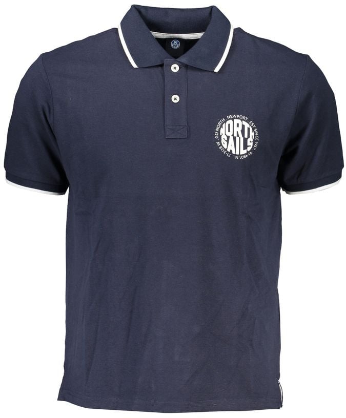 North Sails North Sails Blu Cotton Men Polo Blauw